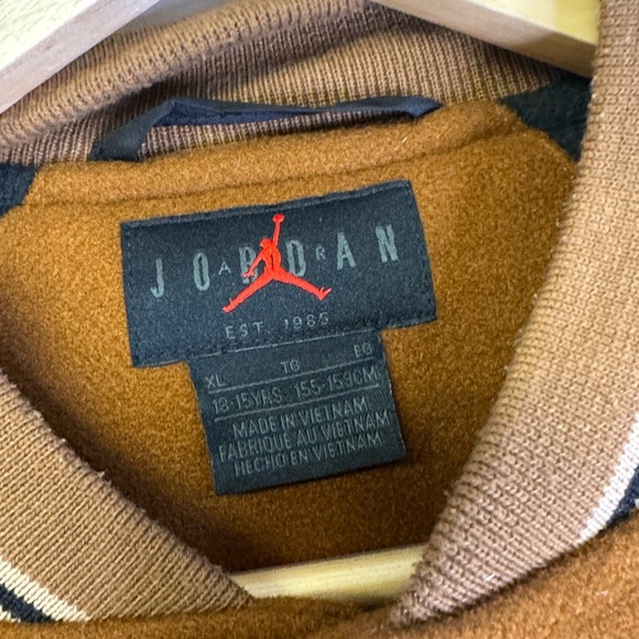 Jordan Bomber Jacket in Brown and Tan - Picture 2 of 8
